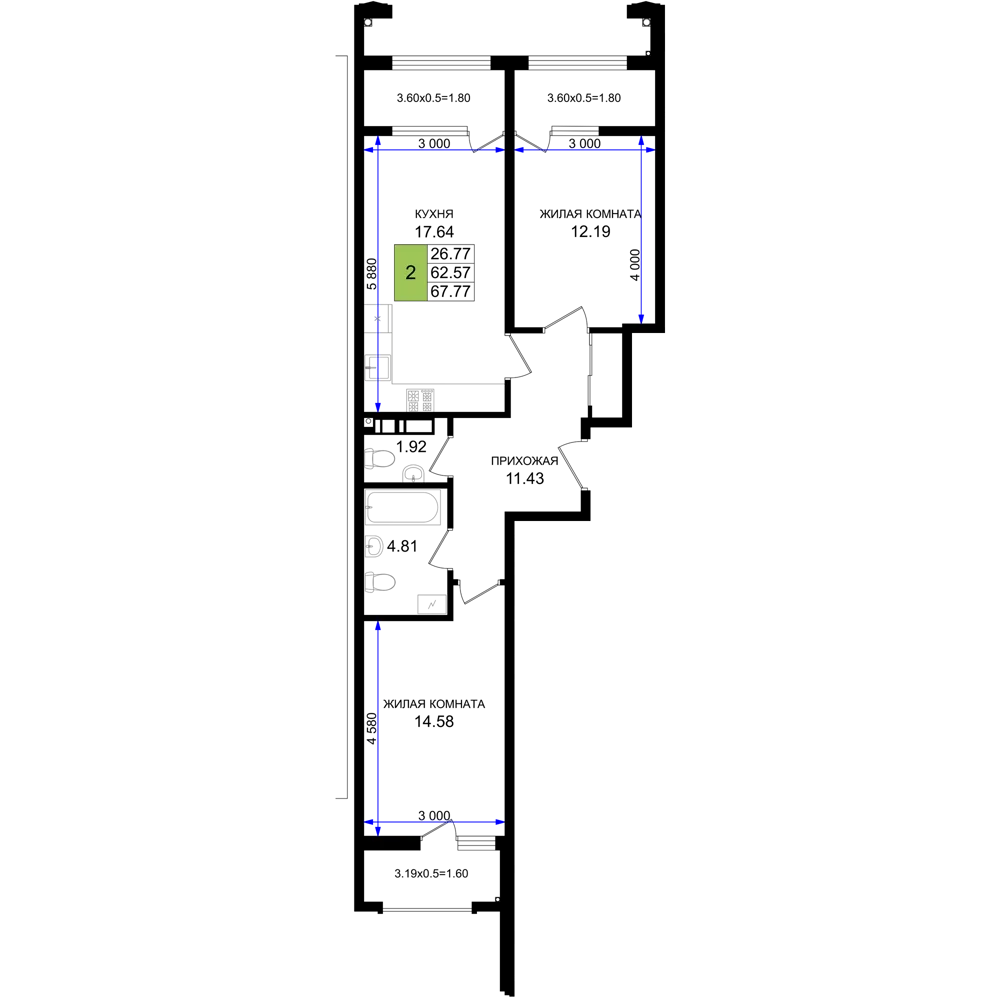 2-комнатная