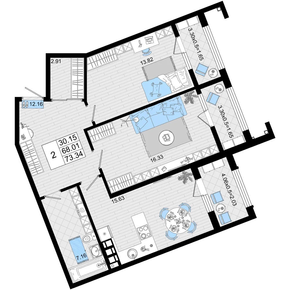 2-комнатная