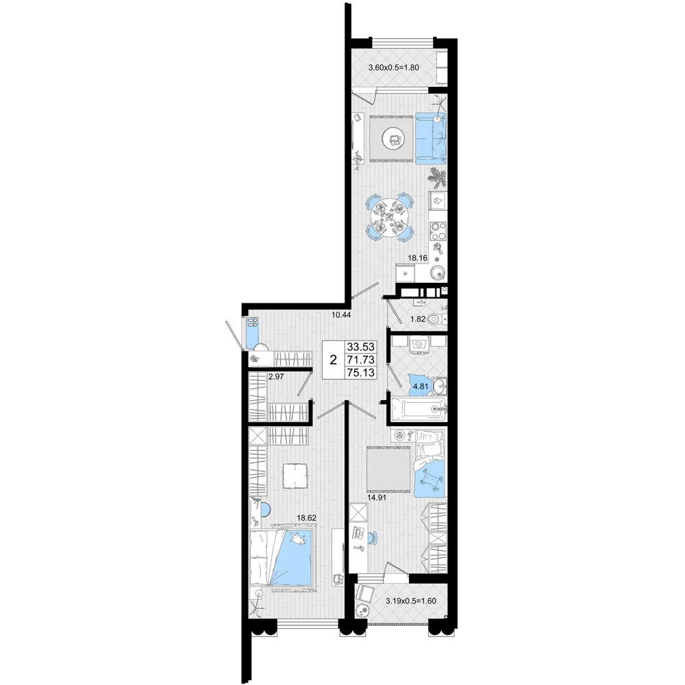 2-комнатная