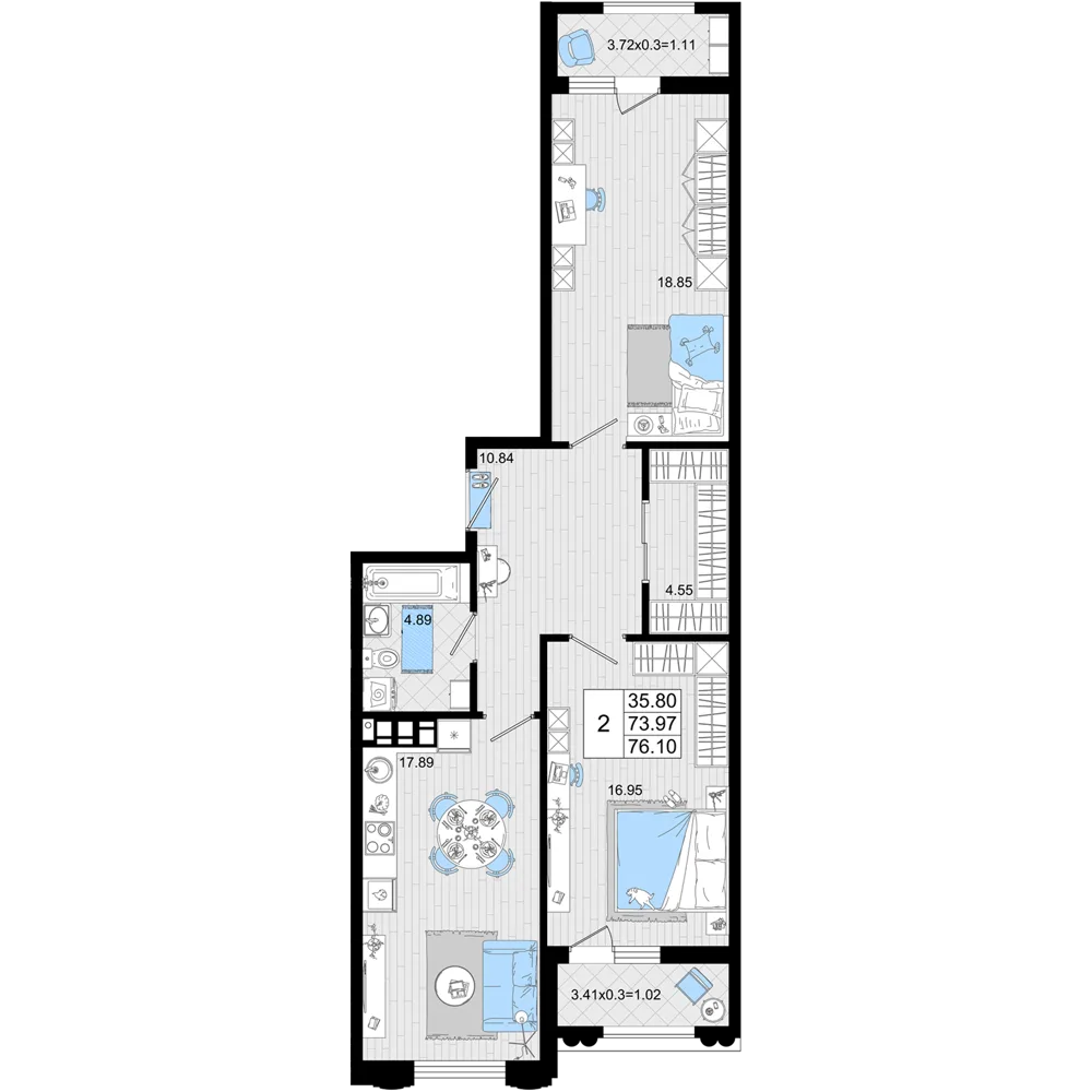 2-комнатная
